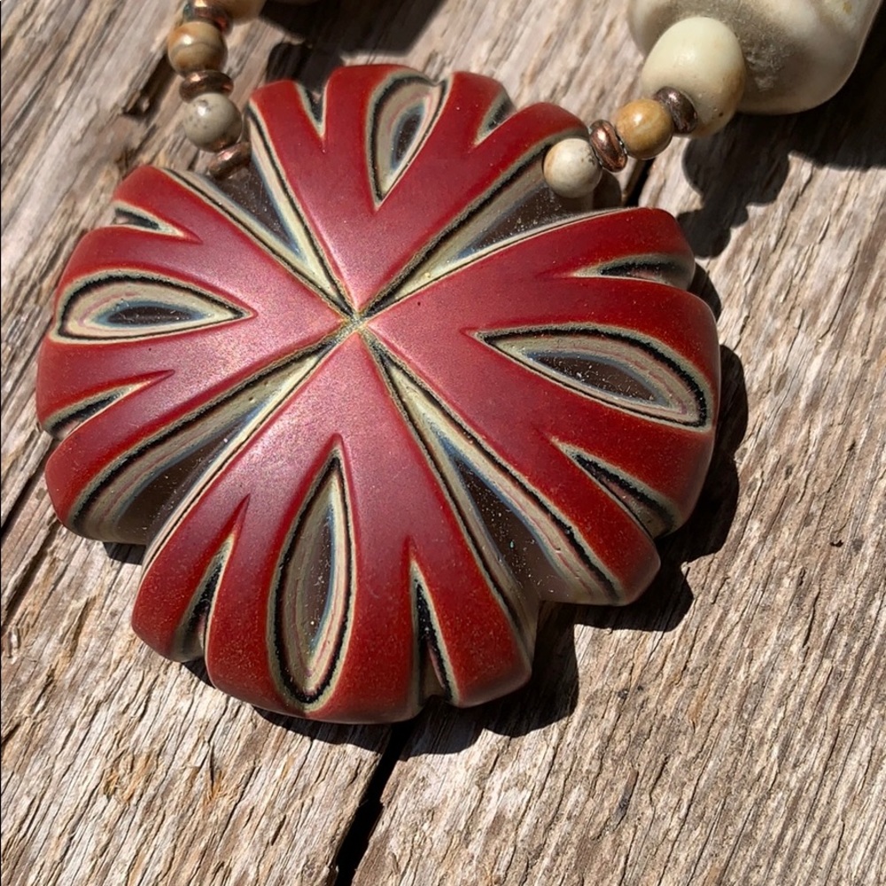 OOAK Artisan statement necklace by designer Susan Ray. - Picture 2 of 16